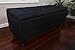 Home Life Lift Top Storage Bench with Tufted Accents Charcoal Black Linen Fabric with Wooden Legs