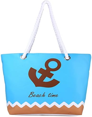 Sumerk Oversized Waterproof Beach Tote Bag with Cotton Rope Handle