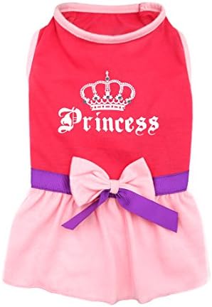 Mainstreet Dog Princess Dress Spring Summer Pet Puppy Dresses Clothes with Bowknot for Small Dogs