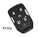 Coolbestda Leather 6buttons Key Fob Remote Cover Case Protector Keyless Skin Jacket Holder for 2017 2016 2015 Chevrolet Suburban LTZ Tahoe GMC Yukon Acadia Black