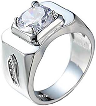 QTLI Style White Zircon Finger Rings White Gold Filled Jewelry Wedding Party , 10