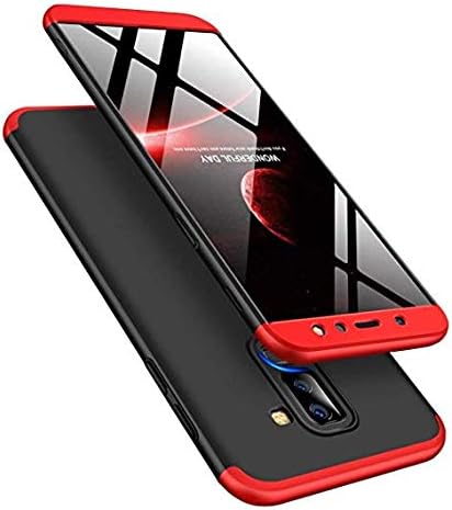 COTDINFORCA A8 Plus Case, 3 in 1 Ultra Thin Hard PC Case Premium Slim 360 Degree Full Body Protective Shockproof Cover for Samsung Galaxy A8+ / A8 Plus (2018). 3 in 1- Red + Black