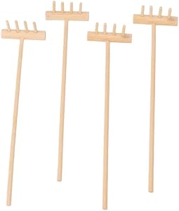 STOBOK Mini Zen Garden Rake Tool Zen Garden Sand Bamboo Tabletop Meditation Feng Shui Decor 4pcs