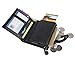 RFID Bifold Wallets for Men,SGUTEN Business Slim Credit Card Holder Pop-up Mens Wallet Black Leather Front Pocket Card Case Wallet with Click Button