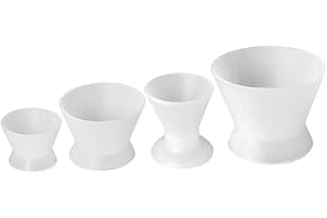 Healifty Silicone Mixing Bowl Lab Rubber Mixing Cup for Resin Mini Self Coagulation Practical Oral Cup for Dental 2.12 X 2.12 X 1.25 Inches White