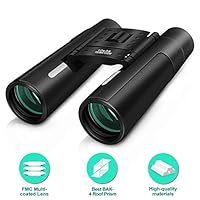 10×35 Compact Binoculars for Adults Kids, Wide Angle HD Binoculars for Bird Watching Hunting Concert Sports Travel, Weak Light Night Vision BAK4 Roof Prism FMC Multi-Coated Lens with Case