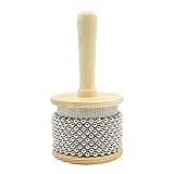 ammoon Wooden Cabasa Percussion Band Student Children Kid Instrument Pop Hand Shaker