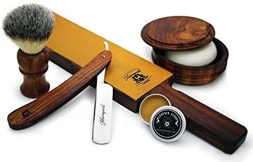 Shaving Brush,Leather Strop, Wooden Bowl,Soap & Leather Strop Paste - Image 4
