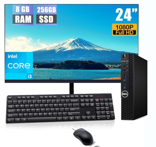 Dell OptiPlex 3050 Mini Écran 24", i3, 8 Go RAM, SSD 256 Go (Reconditionné)