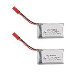 Sky Hobbie 2 Pack 3.7V 650Mah Li Po Battery For Holy Stone HS110,HS200,HS120,HS130 FPV Drone