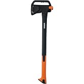 X25 Wood Splitting Axe, 28&rdquo; Camping Outdoor Hatchet for Wood Splitting and Kindling, Forged Carbon Steel Heat Treated Hand Maul Tool, Nylon Hollow Handle Shock Reduction Handle