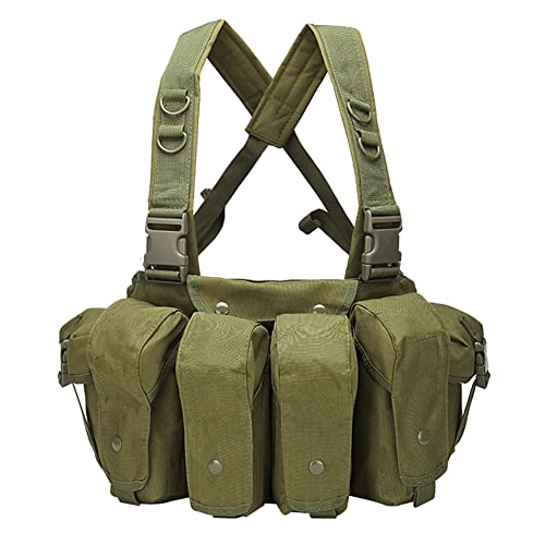 Airsoft Chest Vest Tactical Chest Vest Rig - Adjustable X Harness With ...