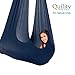 Quility Indoor Therapy Swing for Kids with Special Needs | Lycra Snuggle Swing | Cuddle Hammock for Children with Autism, ADHD, Aspergers | Ideal for Sensory Integration (Up to 165lbs, Dark Blue)