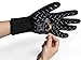 Cooking Gloves Heat Resistant - SPD 932°F Extreme High Heat BBQ Grill Gloves Temperature Protection, Oven Mitts, Welders Kevlar Aramid Oven Gloves, Big Green Egg Grill Mitts (One Size, Black)