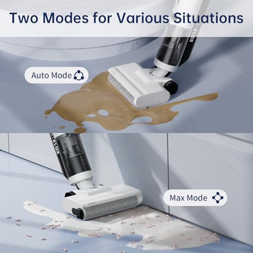 JONR ED12 Lite Wet Dry Vacuum Cleaner, Cordless Vacuum Mop with Self-Cleaning, 0.1” Edge Cleaning, Lightweight (7.7lbs), for Hard Floors & Pet Hair, Anti-Tangle Design (L)