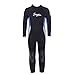 Seavenger 3mm Kids Full Body Wetsuit with Knee Pads for Surfing, Snorkeling, Swimming (Ocean Blue, 4)