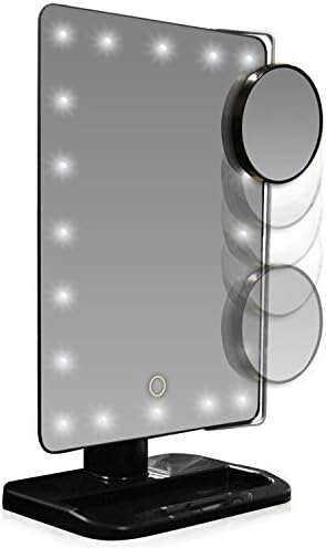 IGIA Makeup Mirror with Lights and Magnification | Touch Sensitive LED Lights and x5 Magnification Additional Mirror