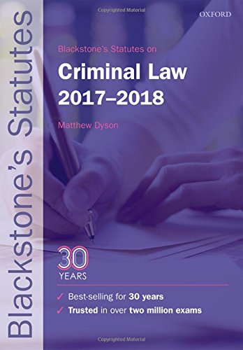 F.R.E.E Blackstone's Statutes on Criminal Law 2017-2018 (Blackstone's Statute Series)<br />K.I.N.D.L.E
