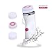 GLAMFIELDS Facial Brush Waterproof Electric Facial Cleansing Brush Skin Cleaner, USB Rechargeable Face SPA beauty for Deep Scrubbing, Gentle Exfoliating & Removing Blackhead with 3 Brush Heads (White)