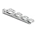 comeonlight 12W Bathroom Vanity Light, LED Crystal Make Up Mirror Light, 4-Lights Daylight White 1200 Lumen Bathroom Vanity Lighting