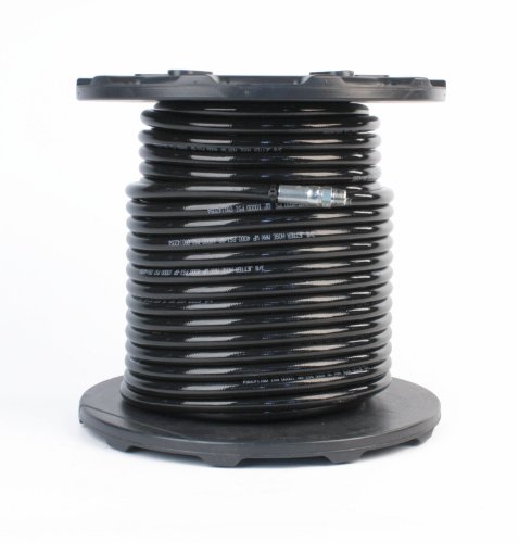 Schieffer 4000 PSI 3/8" x 200' Thermoplastic Black Sewer Jetter Hose with MPT 3/8" Soild & Swivel Ends