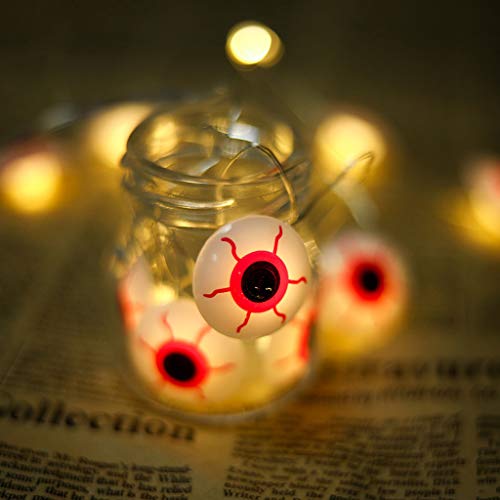 Akabsh 20 LEDs Battery Ghost Eyes String Lights Fairy Light for Halloween Party Decor - Thumbnail 3