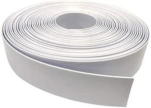 2" Wide Vinyl Strap for Patio Pool Lawn Garden Furniture 20' Roll_ Make Your Own Replacement Straps. Plus - 20 Free Fasteners! (201 White)