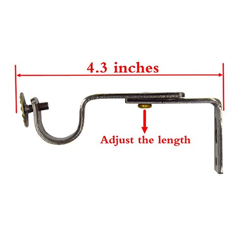 image for Anndason Heavy Duty Curtain Rod Brackets for 3/4 or 5/8 Inch Rod, Bron