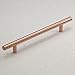 Satin Copper (Rose Gold) Cabinet Hardware Euro Style Bar Handle Pull - 6