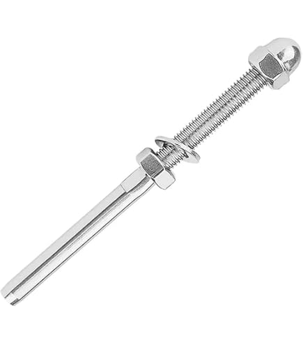 MH GLOBAL Stainless Steel T316 Swage Stemball for Wood Post MH GLOBAL Stainless Steel T316 Swage Stemball for Wood Post
