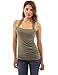 PattyBoutik Women’s Crochet Inset Ruched Detail Tank Top
