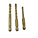 AUTOTOOLHOME 3pc Hex Ti Porcelain Spiral Spear Cross Ceramic Tile Glass Marble Drill Bits Set