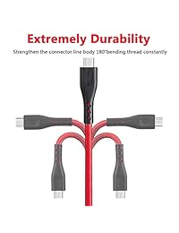 Cable de carga micro USB [2,4 A], 2 unidades (6 pies + 10 pies) Android teléfono rápido cable de carga con extra largo nailon trenzado para Samsung Galaxy S7 Edge S7 S6 Edge S6, Note 5 4 2 (rojo)