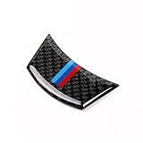 S-WEKA Carbon Fiber Steering Wheel Sticker M Stripe Emblem 3D Car Sticker for BMW e60 e61 5 Series