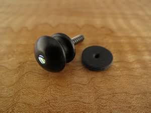 Amazon.com: Ebony Guitar Strap Button with Abalone Dot: Musical Instruments