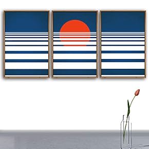 3 Piece Framed Canvas Wall Art for Living Room, Bedroom Nordic Simple Style Canvas Prints for Modern Home Decoration Ready to Hang - 16"x24"x3 Panels