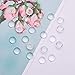 PH PandaHall 50pcs 12mm Glass Dome Cabochons, Half Round Clear Cabochons Flat Back Crystal Non-calibrated Cabochon for Photo Cameo Pendant Craft Jewelry Making