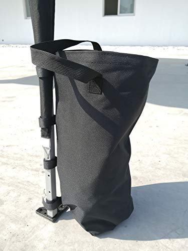 Kronenburg Pavillon Gewichte 4er Set in Schwarz – mit Sand, Splitt, Kies etc. befüllbar – Füllvolumen pro Stück ca. 13 kg - zusätzliche Standsicherung für Gartenzelt – Bild 3