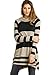 Umgee Women's Long Sleeve Striped Cowl Neck Sweater Tunic