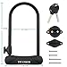 Titanker U Lock Bike Lock, Heavy Duty Keys Bike U Shackle Secure Locks Bicycle Lock with 4 Feet Cable & Mounting Bracket for Road Bike Mountain Bike(14.7mm U Lock + Steel Cable + Mount Bracket)thumb 2