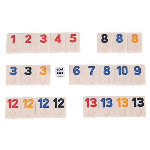 Tocebe 106 Rummy Tiles Game - Travel Games Rummy Board Game Rummy Set with Aluminum Case & 4 Anti-Skid Durable Trays