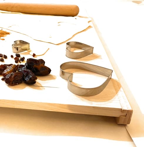 CULIMI Wooden Baking Board - Dough Board Pasta Board 70 x 50 cm Bread Boards Wooden Kitchen Utensils - Wooden Board for Rolling Out the Dough