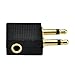 UCEC Airplane Headphone Adapter, 3.5mm Airplane Adapter for Headphones, Golden Plated Airline Headphone Adapter for in-Flight Entertainment System, 2 Pack