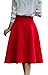 FACE N FACE Women's High Waist A Line Pleated Full Skater Bubble Skirt