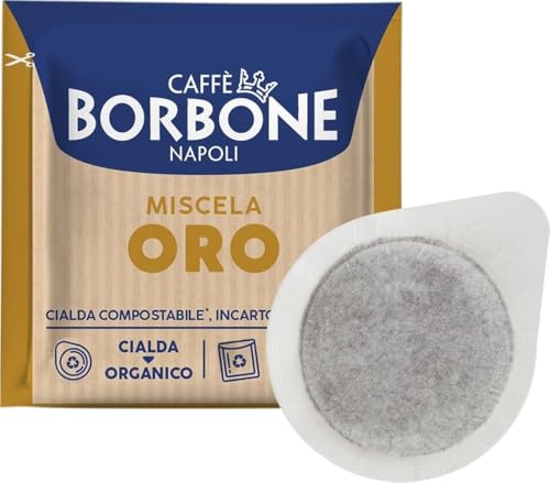Caffe Borbone Gold Coffee Blend Compostable Pod — 150 x 44mm Paper Pods of Rich, Full-Bodied ESE Coffee Pods - Compostable Capsules Compatible with ESE and Pump Espresso Systems