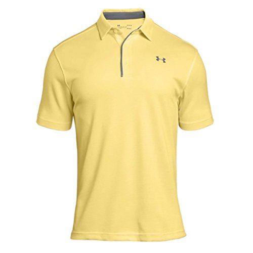 Under Armour Men's Tech Polo (Small, Yellow Soul (770)/Rhino Grey)