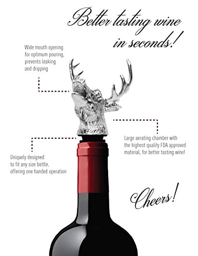 Chrome Deer Aerator – Classic Pourer with silicone rubber fitting - Thumbnail 6