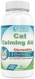 Cat Calming Aid - Passion Flower, Hops Flower Extract, Dextrose, Brewers Yeast, Calcium, Magnesium, Vitamin B6 - 60 Chewables by Particular Paws