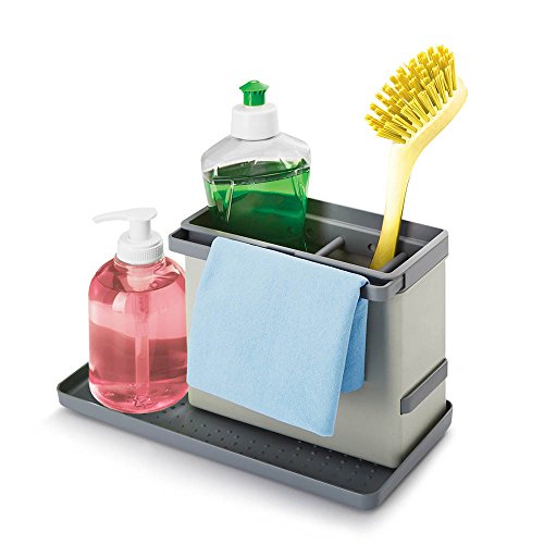 Metaltex-Tidy-Tex-Organizador-Modular-de-Limpieza-de-Cocina-Gris