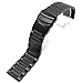 Hstrap 20mm Metal Watch Bands Deployment Buckle Brushed Polished Black Watch Band Strap for Men